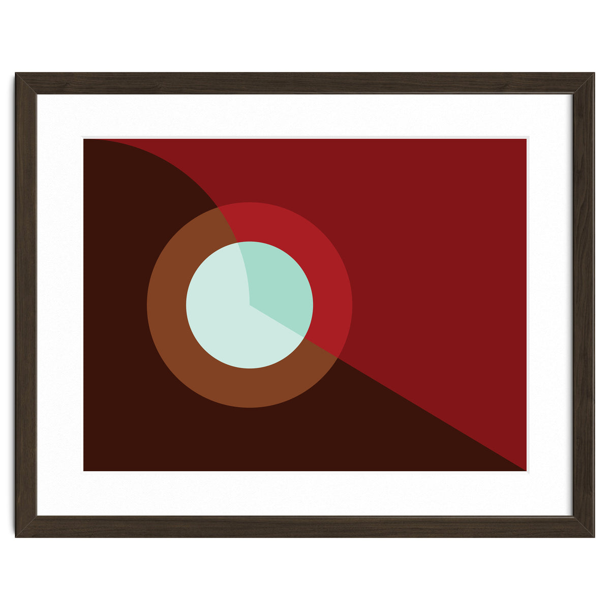 Geometric Shapes No. 2 - deep reds & turquoise