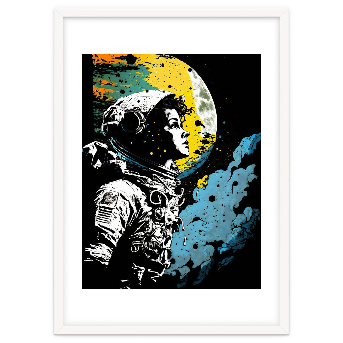 Astronaut Girl Illustration