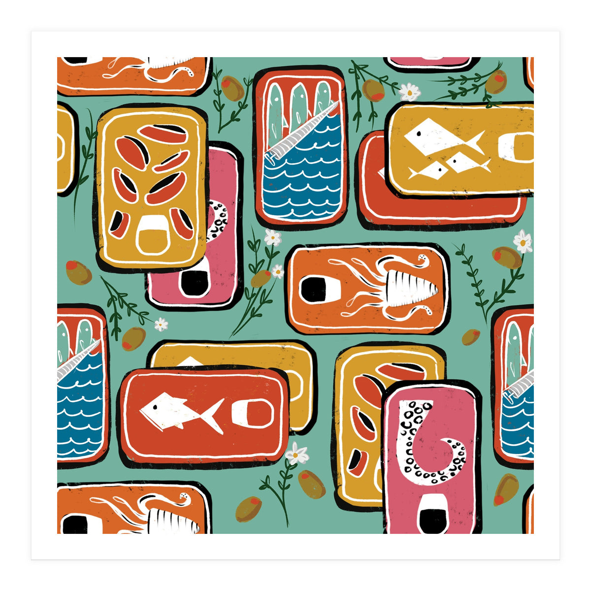 Canned Goods Blue Cadet (Print Only)