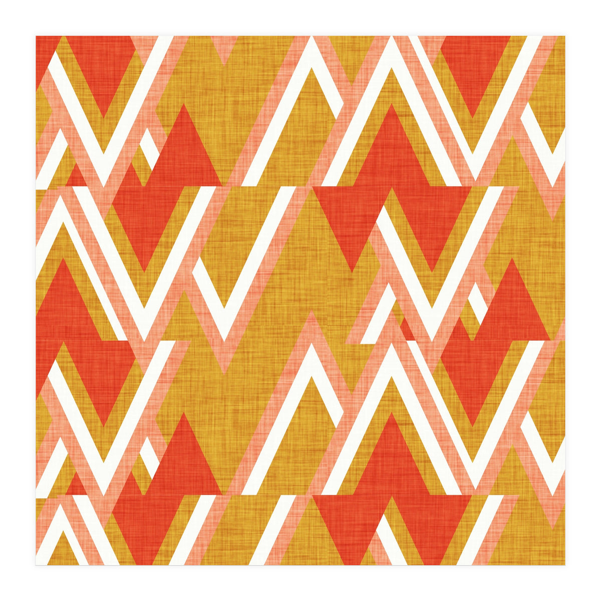 New Mid Mod Woods Mustard  (Print Only)