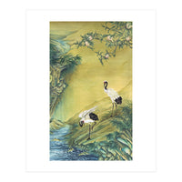 Cranes Under A Peach Tree (Print Only)