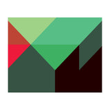 Geometric Shapes No. 30 - red, green & black (Print Only) thumbnail