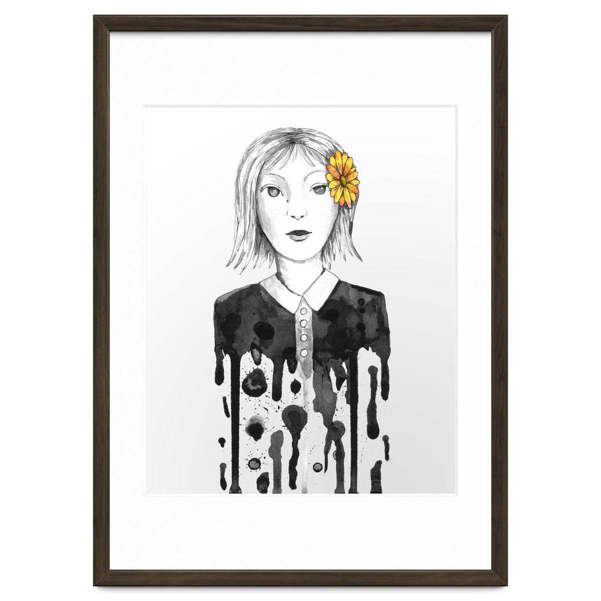 Flower dripping girl