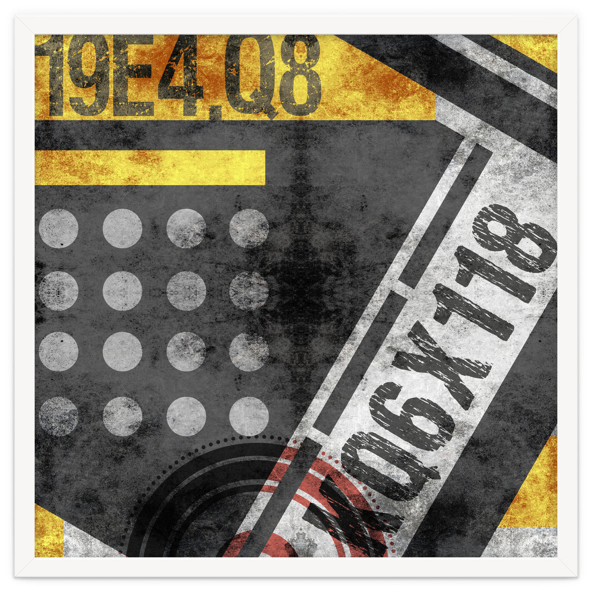 Abstract Industrial Black And Yellow