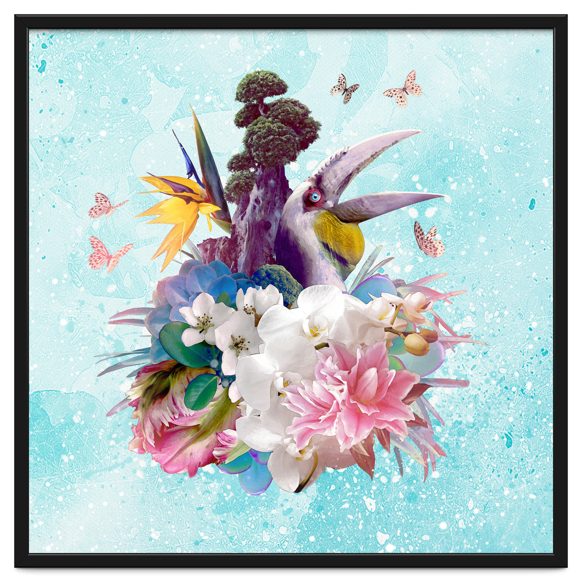 Floral Hornbill Blue