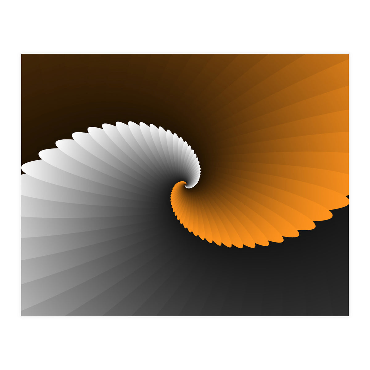 Orange Spiral Wings (Print Only)