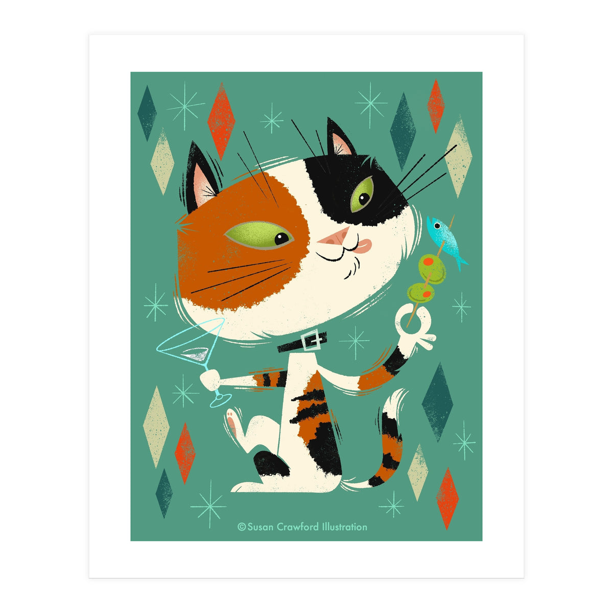 Cat A Tonic Calico (Print Only)