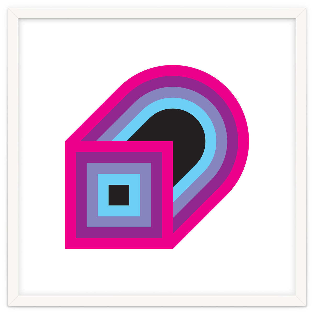 Geometric Shapes No. 41 - purple, blue & lilac