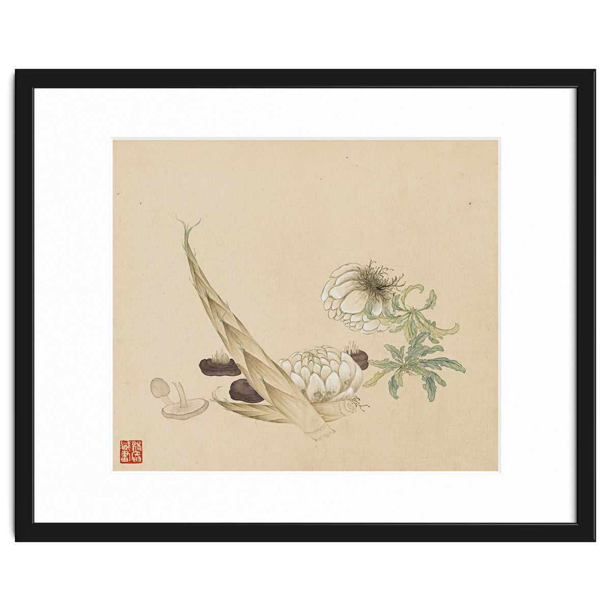 Wang Chengyu ~flowers, Vegetables, Lilies, Bamboo Shoots, Leaves, Mushrooms, Vegetables