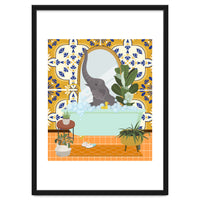 Elephant Bathing in Moroccan Style Bathroom