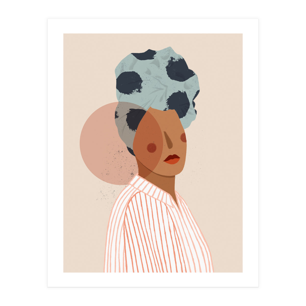 Lady with stripes (Print Only)