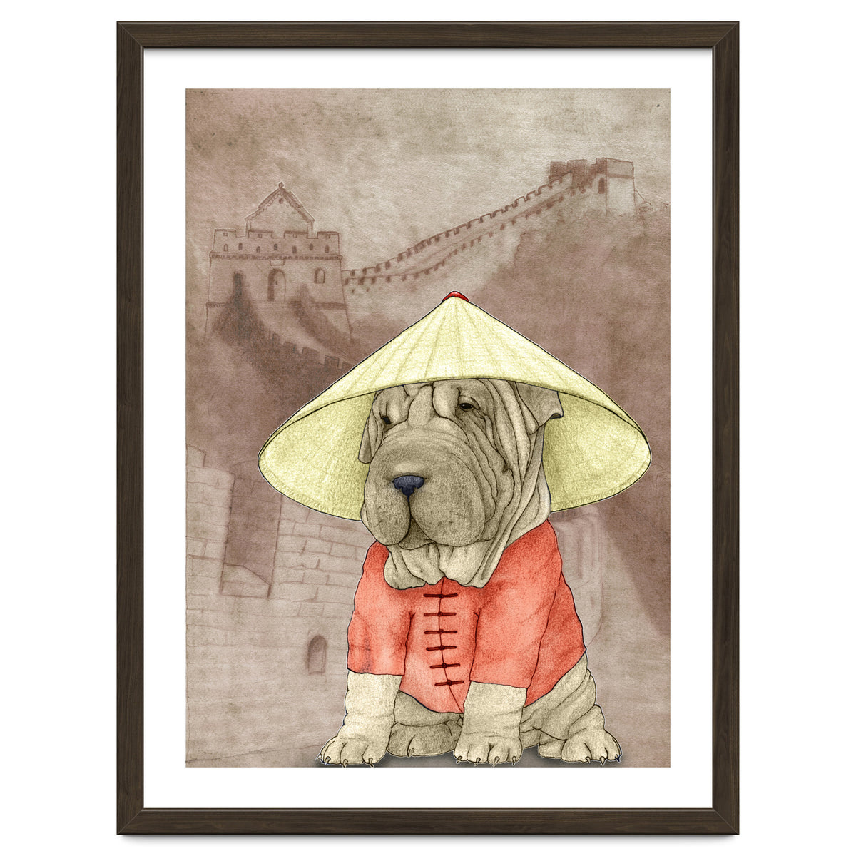 Sharpei With The Great Wall