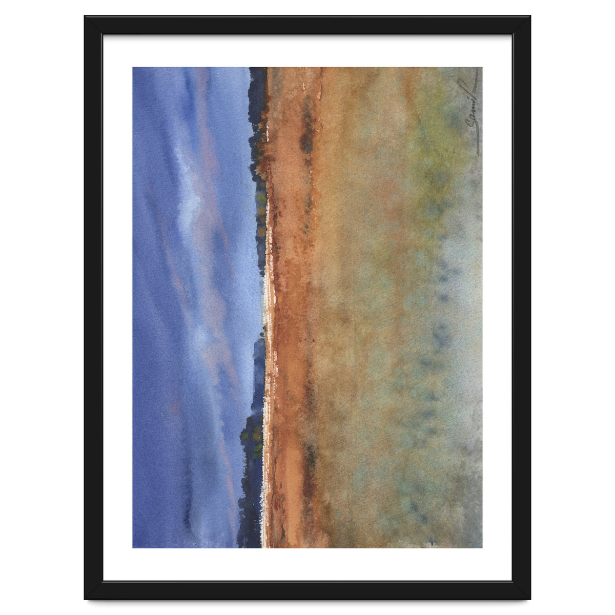 landscape painting watercolor