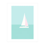 Minimal Sailboat - Turquoise Coast (Print Only) thumbnail