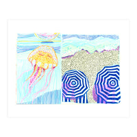 Provence Jelly fish & beach (Print Only)