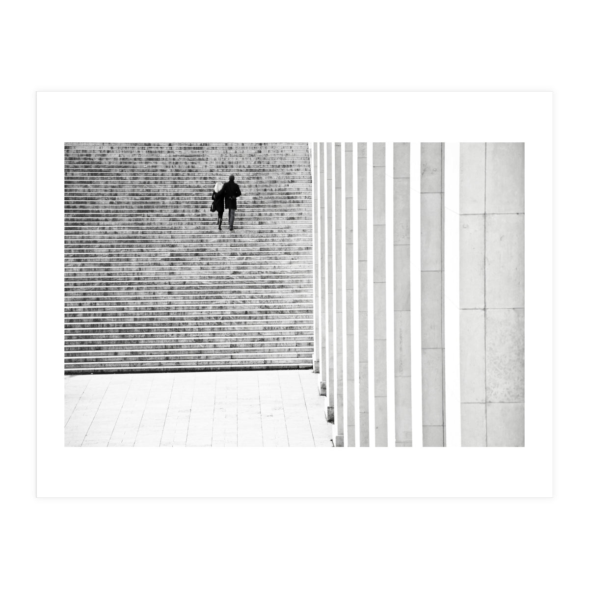 Couple On Stairs, Paris (Print Only)