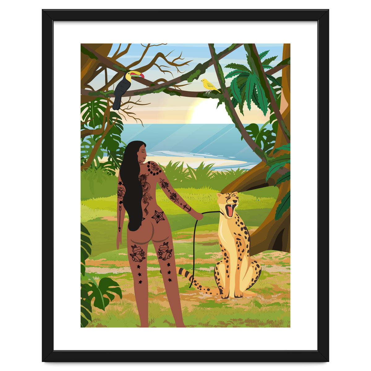 Boho Girl with Cheetah