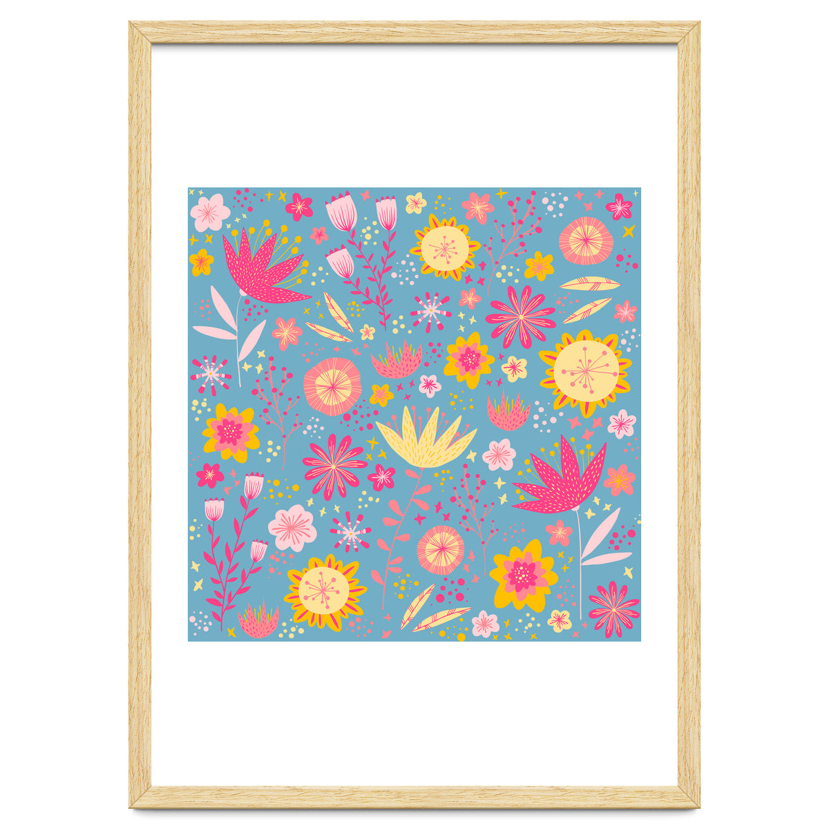 High Summer Flowers Teal