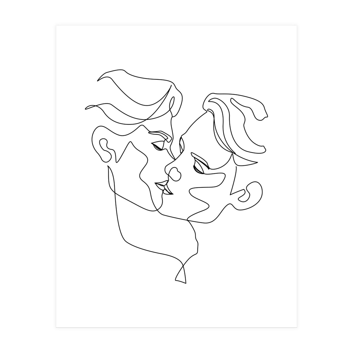 gay love line art-b (Print Only)