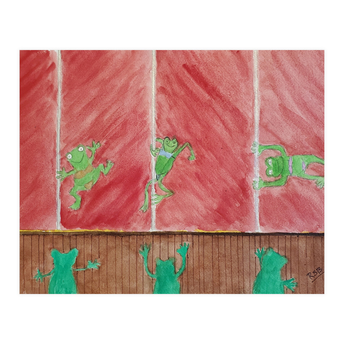 Pole-dancing Frogs (Print Only)