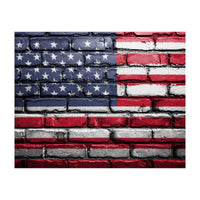 Wall painted US flag (Print Only)