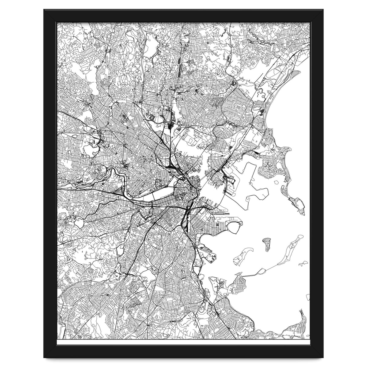 Boston White Map