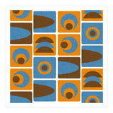 70s Cube Geo Orange Blue  (Print Only) thumbnail