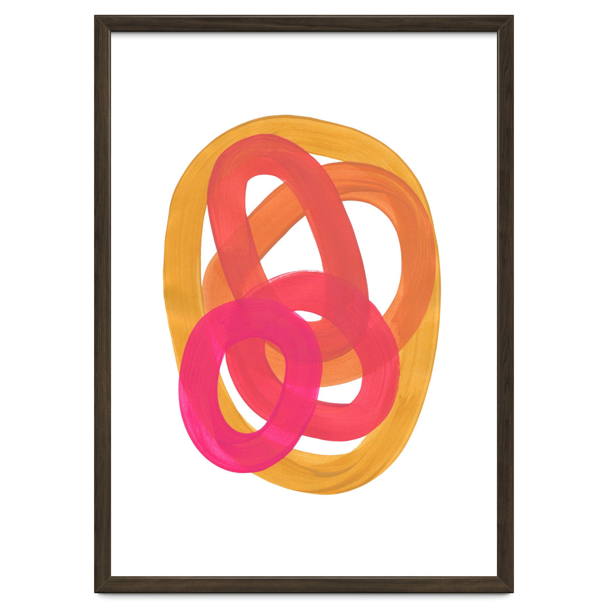 Warm Candy Colors Magenta Yellow Nesting Circles Ombre