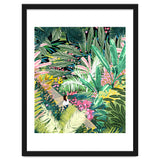 Bohemian Jungle, Tropical Botanical Nature Illustration, Forest Solo Travel Plants Painting thumbnail