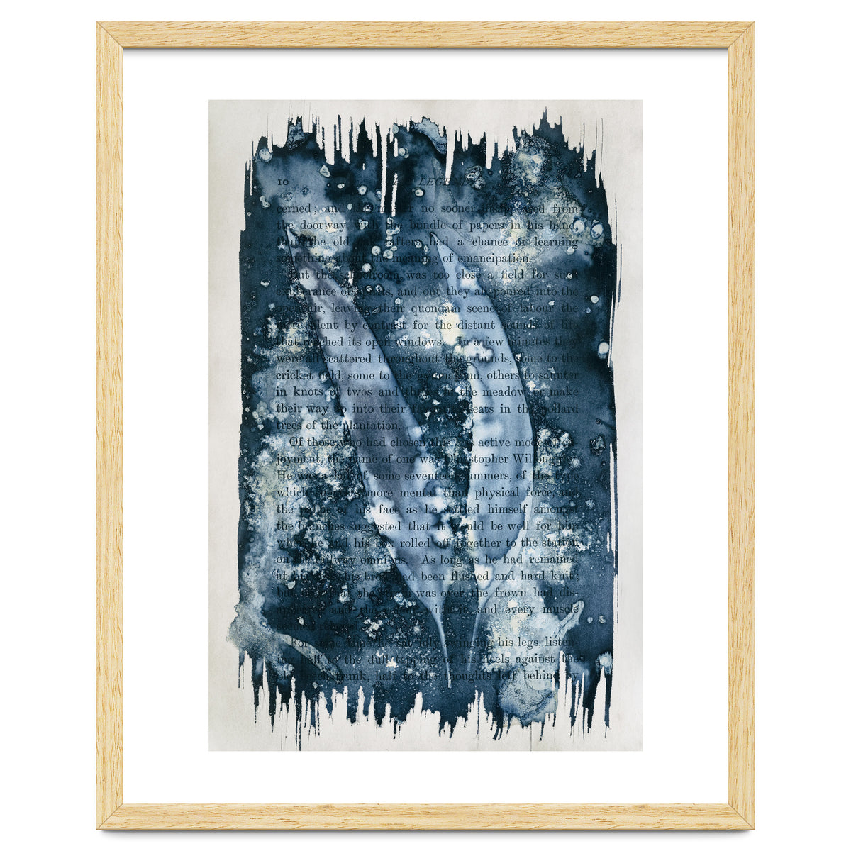 Indigo Blue Botanical Leaves No. 2