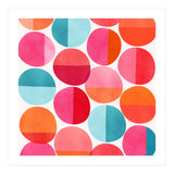 Mid Century Pink and Orange Dots (Print Only) thumbnail