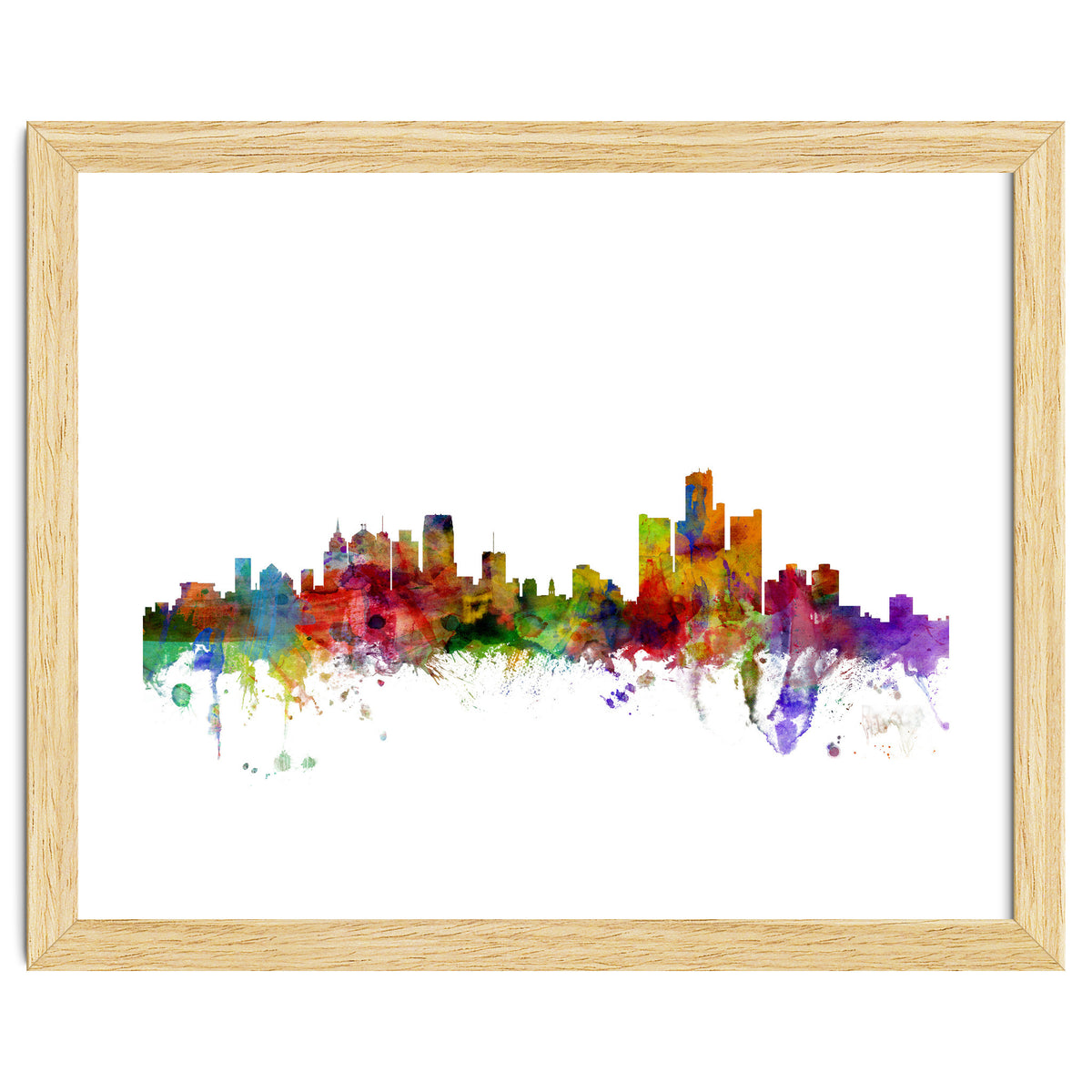 Detroit Michigan Skyline