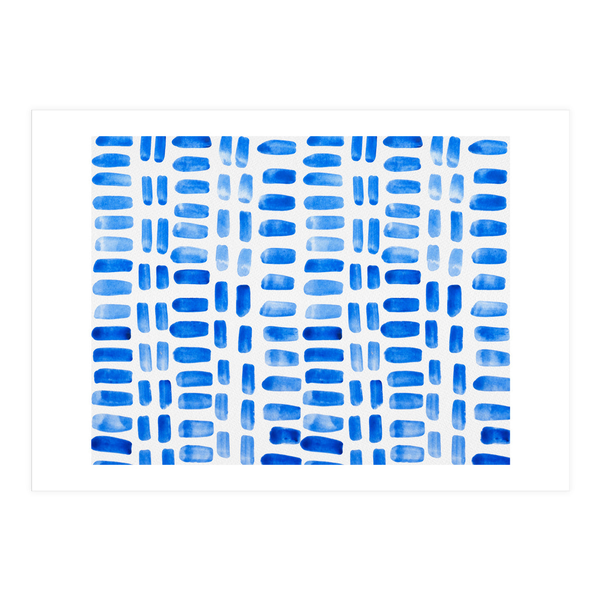 Blue abstract rectangles (Print Only)