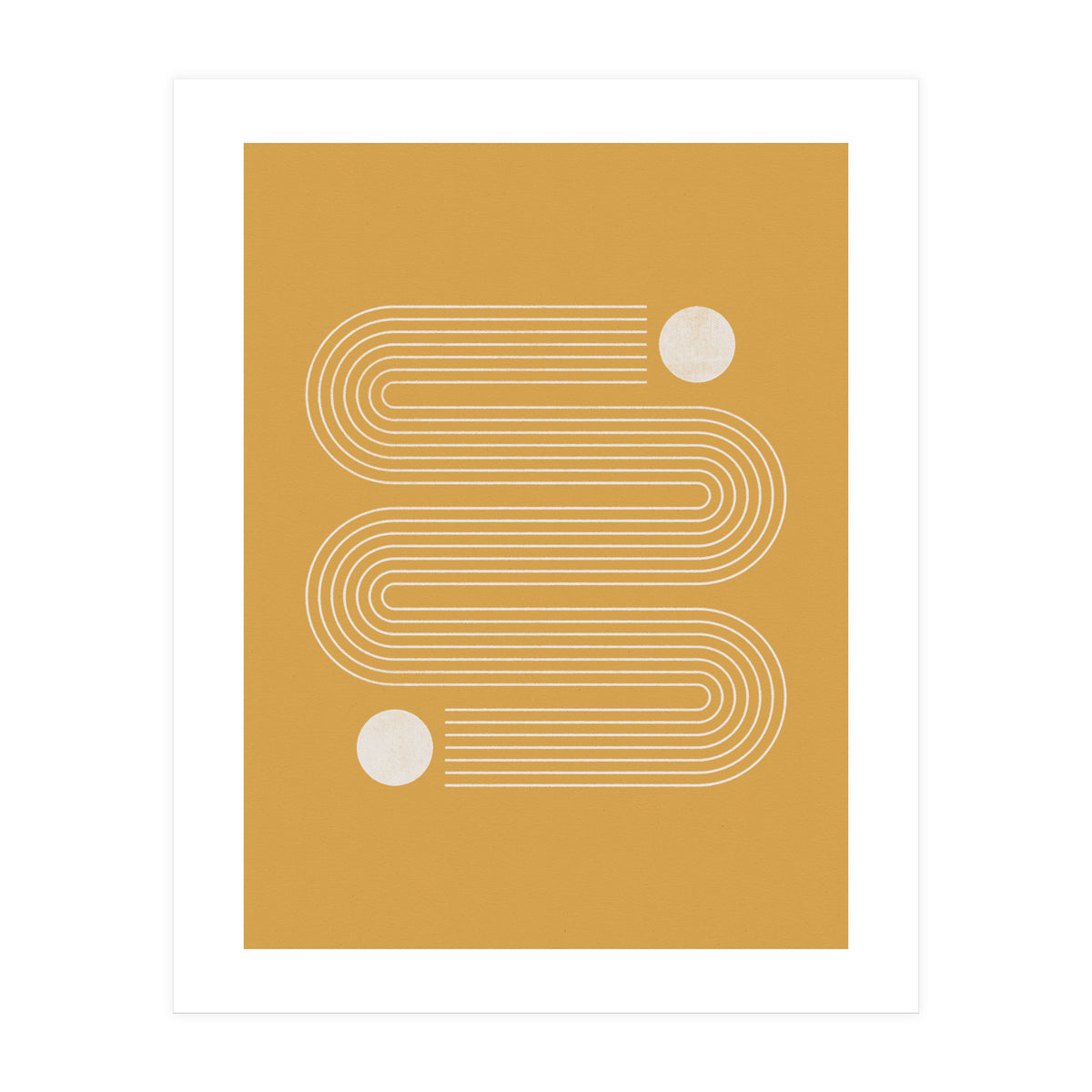 Mid-Century Modern No.20 - Woodblock Print (Print Only)