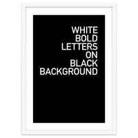 WHITE BOLD LETTERS