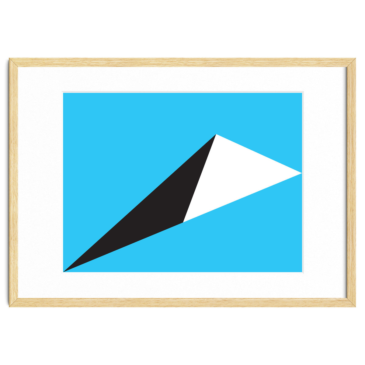 Geometric Shapes No. 70 - sky blue & black