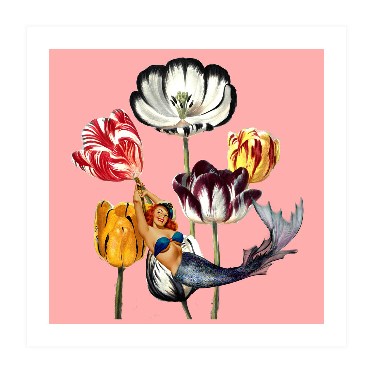 Mermaid On Earth Pink (Print Only)