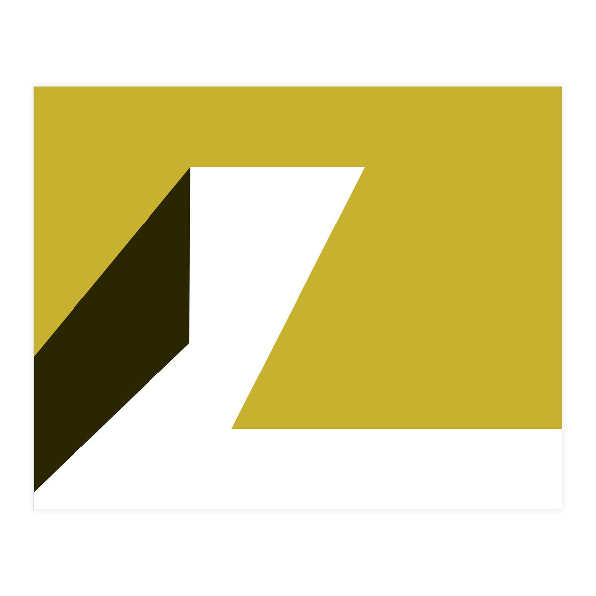 Geometric Shapes No. 78 - mustard, black & white (Print Only)