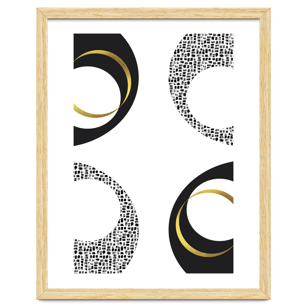 Black & White Abstract No. 7 | gold