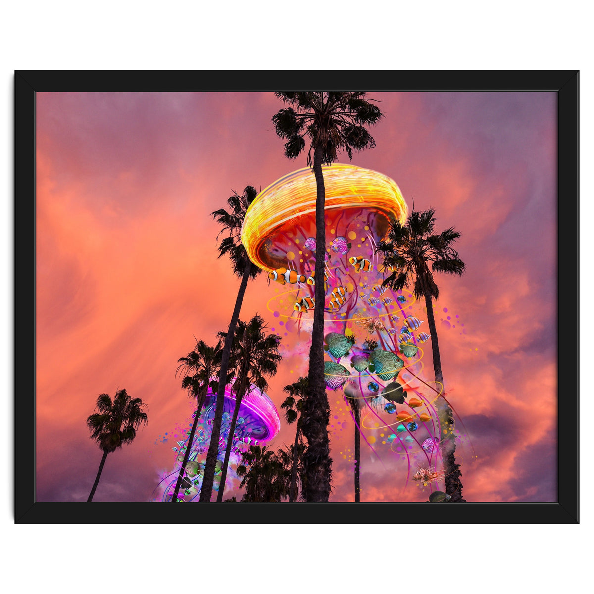 Electric Jellyfish in Palm Trees