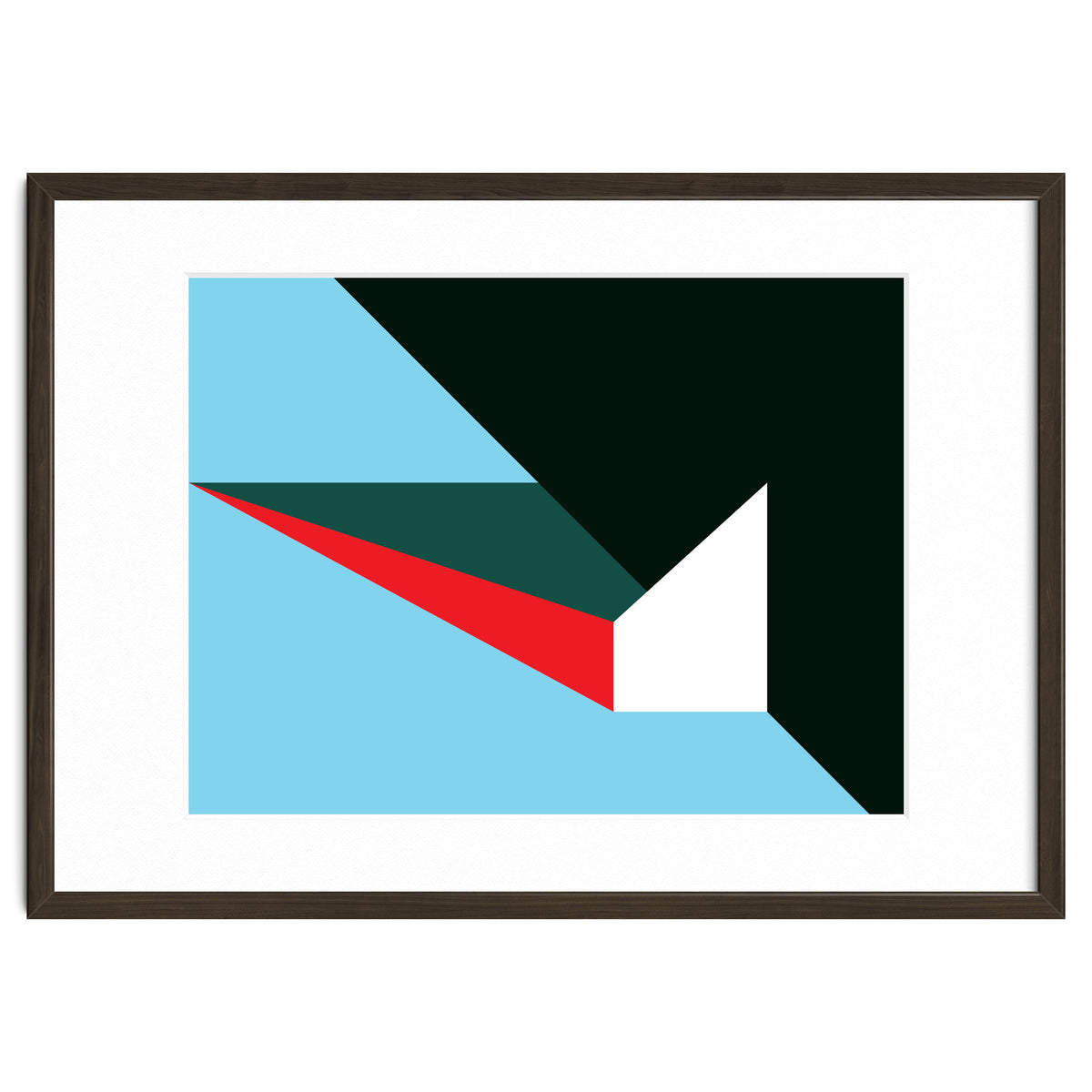 Geometric Shapes No. 45 - red, blue, green & black