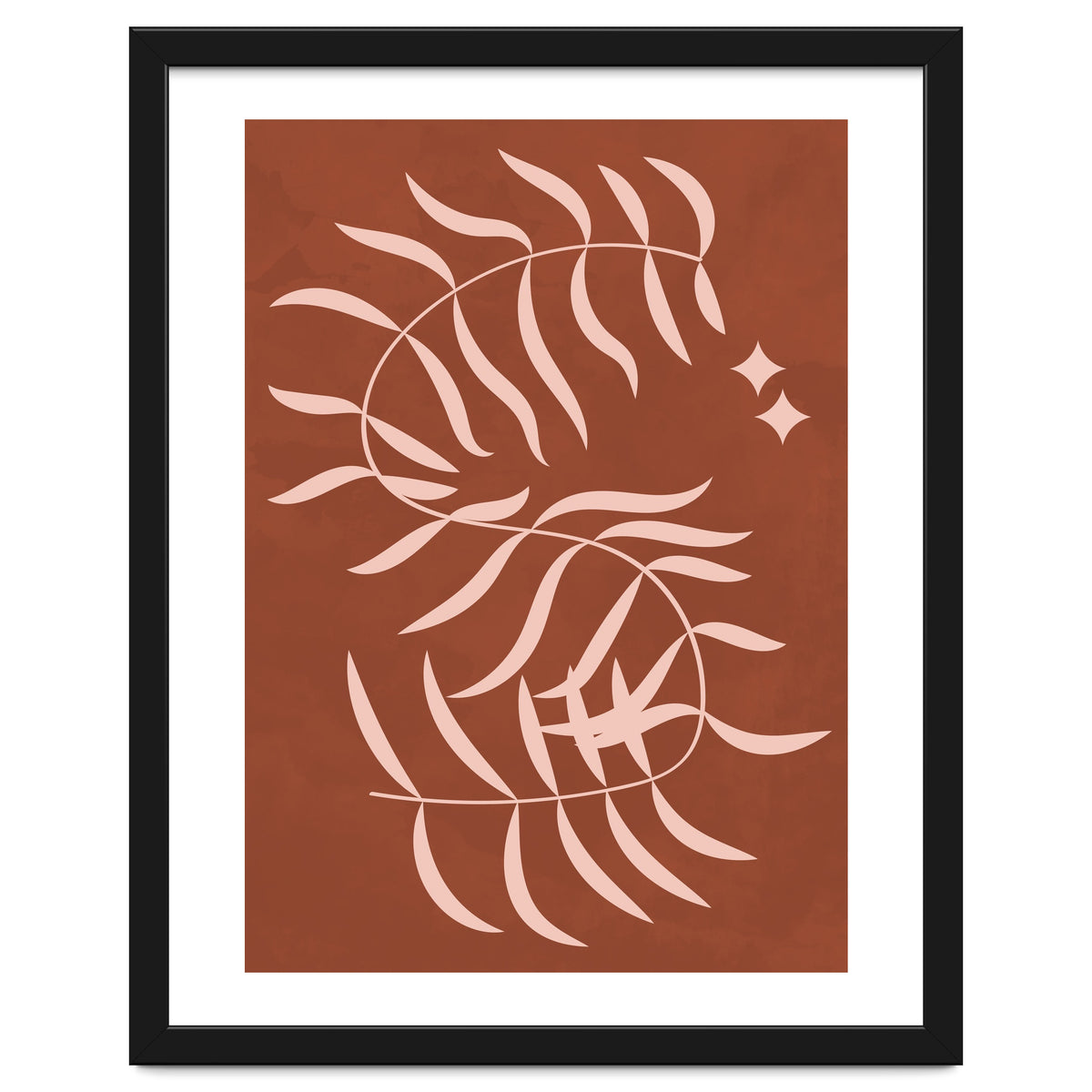 Botanical Palm Leaf Earthy Tones