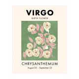 Virgo Birth Flower Chrysanthemum (Print Only) thumbnail