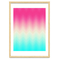 Chevron pink and blue
