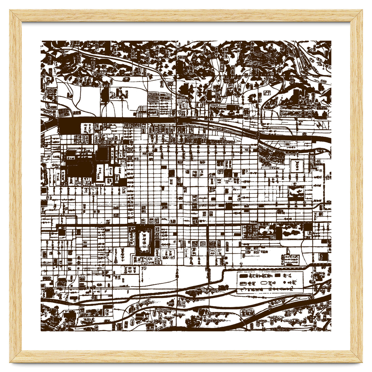 Antique Oriental Town Map