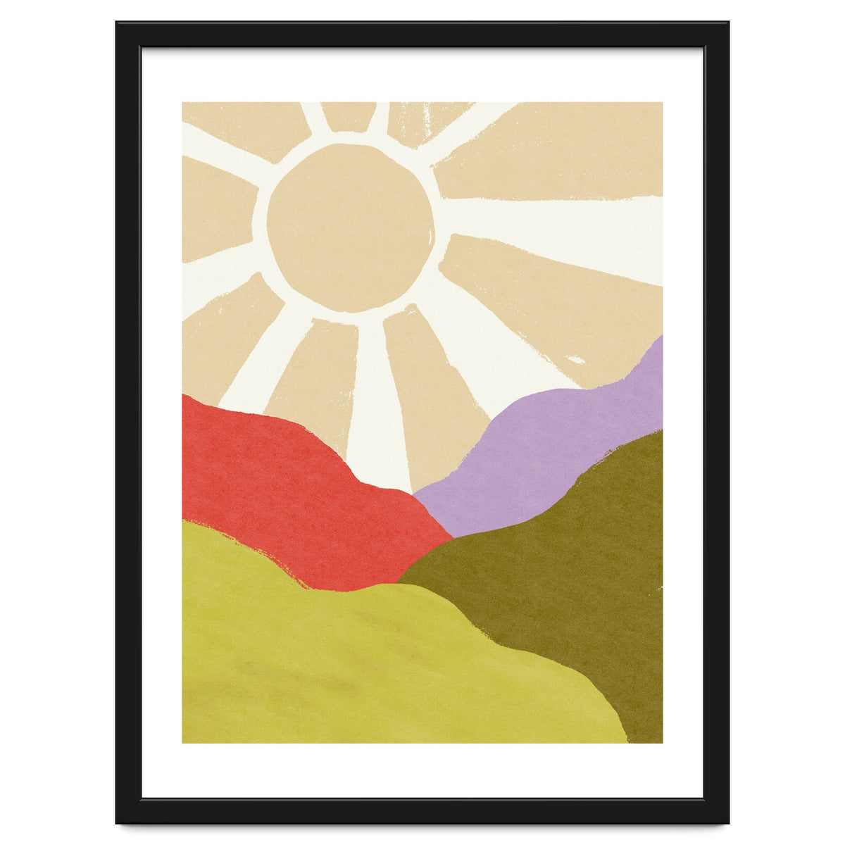 Sunshine & Hills \\ Retro Landscape