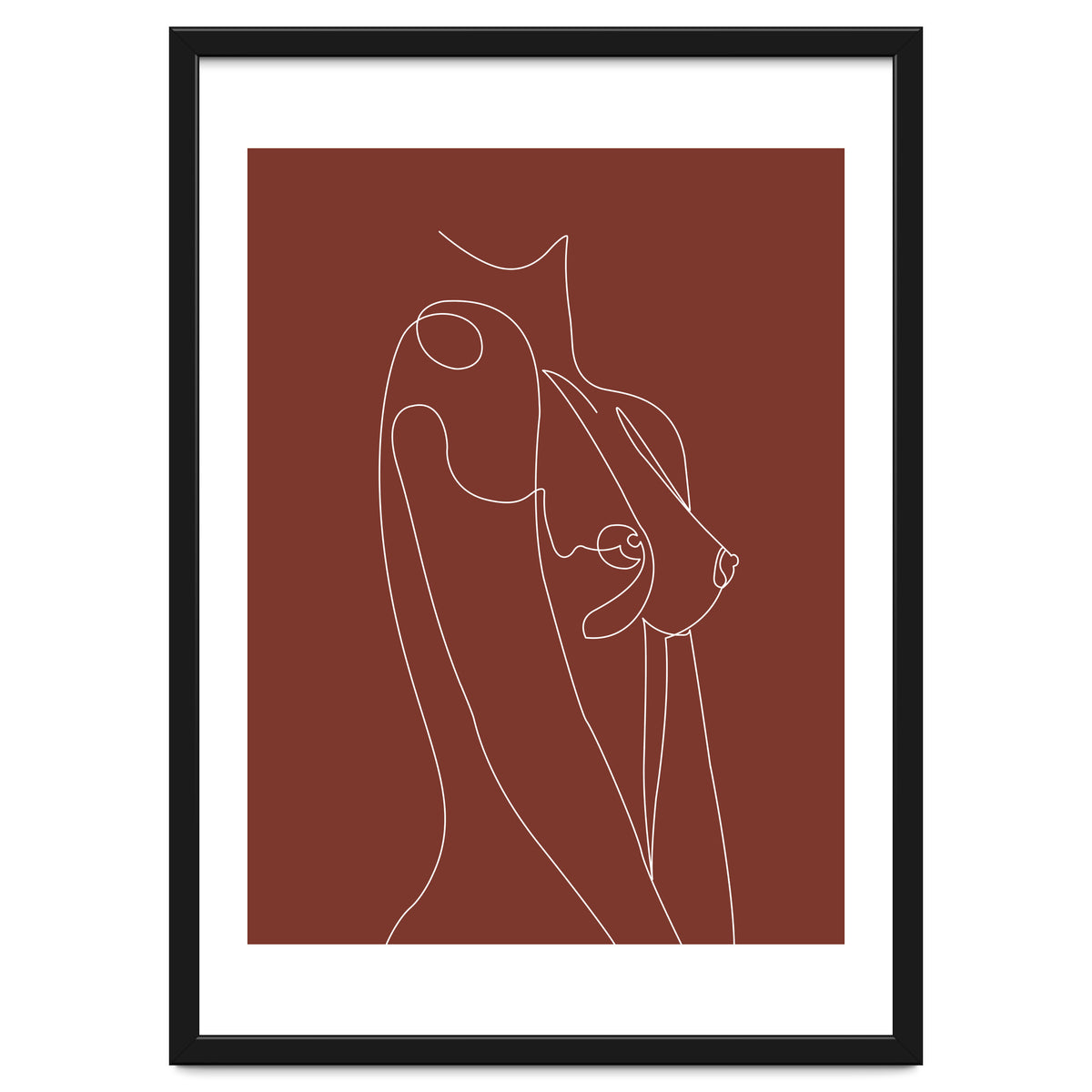 Female chest line-brown