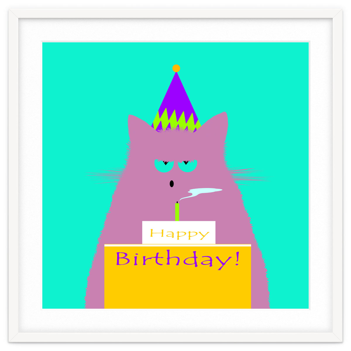 Birthday Lilac Cat