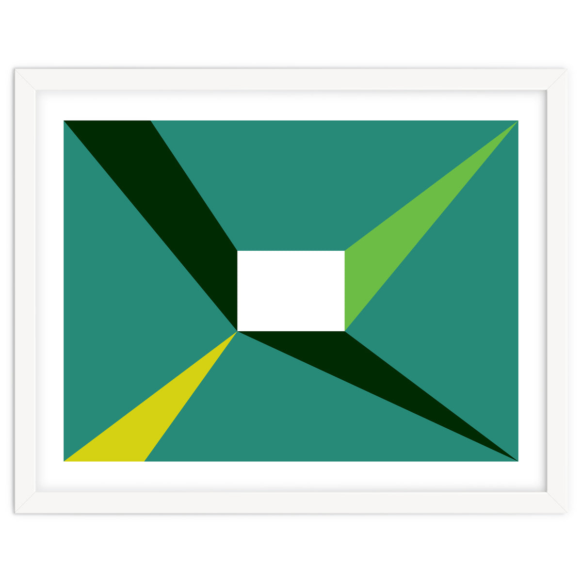 Geometric Shapes No. 27 - green, yellow & lime