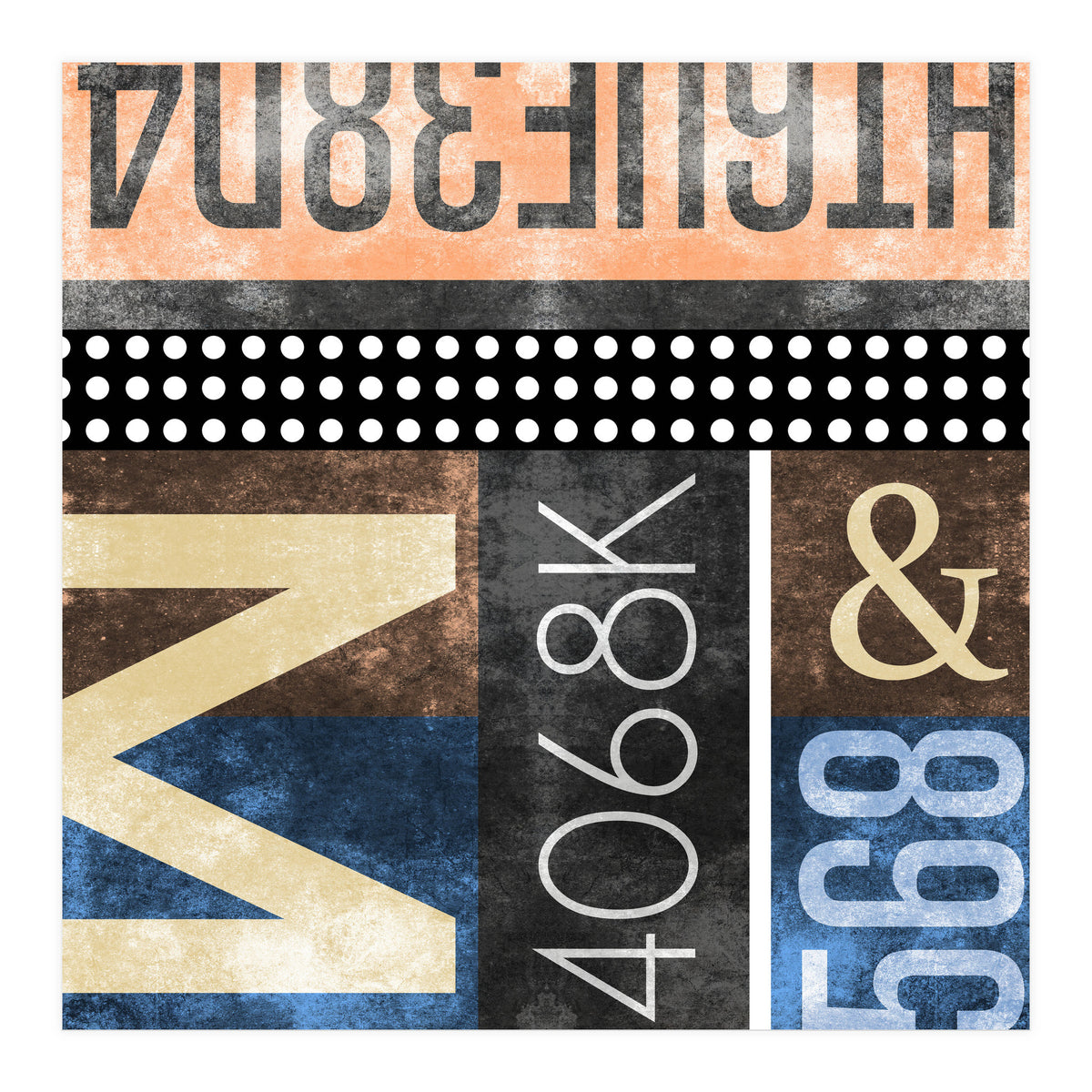 Typographic Industrial Abstract - M (Print Only)